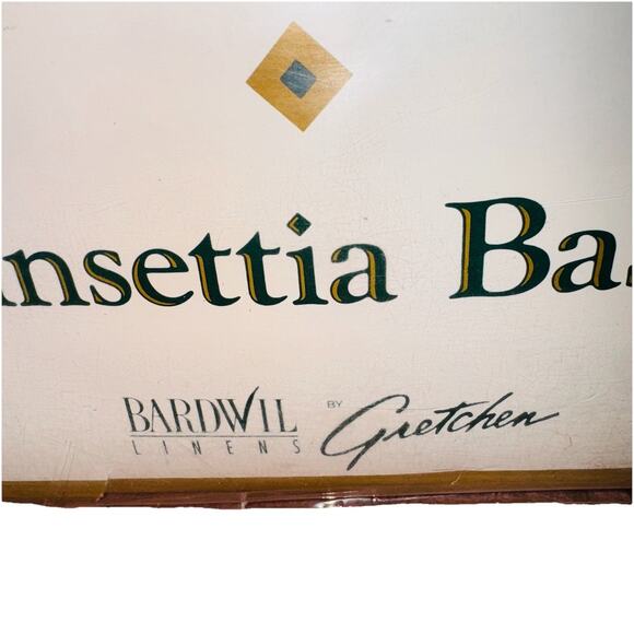 Vtg Christmas Holiday Tablecloth Bardwil 60”x120”Oblong Or Rectangular Evergreen - Picture 2 of 4